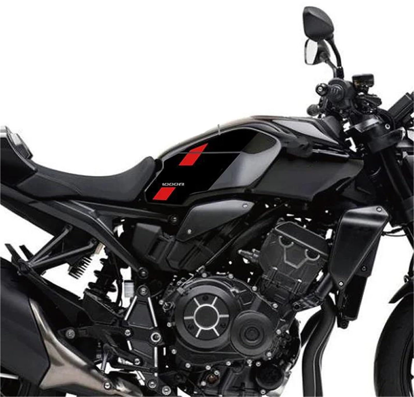 GuyAna Tankschutz Für H-ONDA CB1000R CB1000 R Motorrad Aufkleber Pad Kraftstoff Tank Pad Aufkleber Aufkleber Protector Zubehör(Rosso)