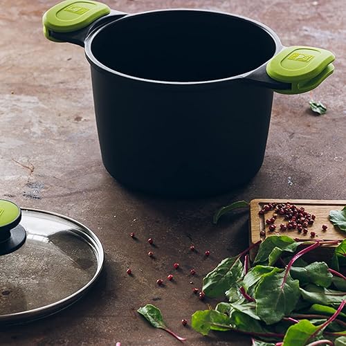 Miniatura 3 de BRA Foodie - Olla antiadherente de 7.2 cuartos de galón (6.8 L) con tapa para sopa, todas las estufas compatibles con utensilios de cocina, cacerola