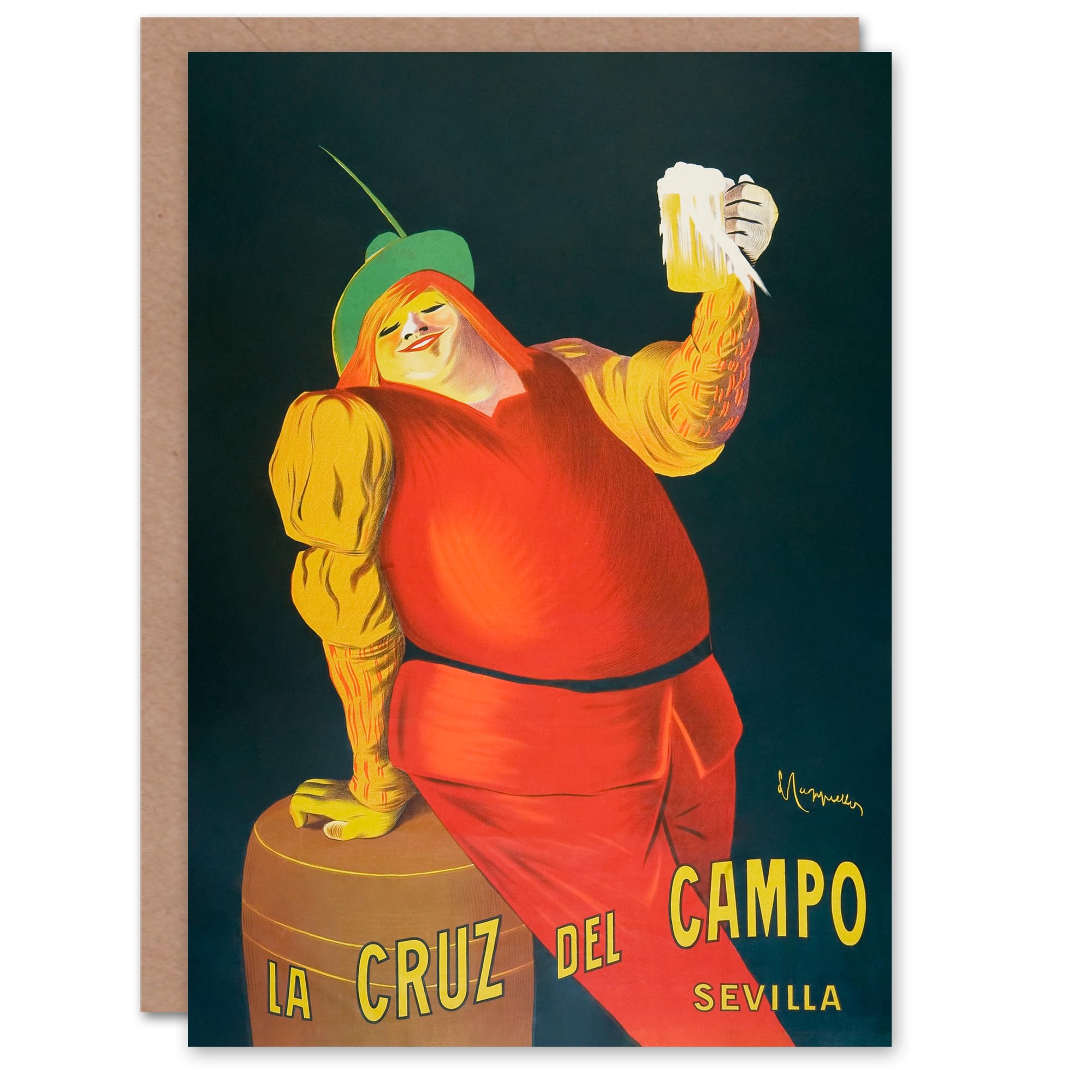 Artery8 Leonetto Cappiello Art Card La Cruz del Campo Beer Vintage Advert