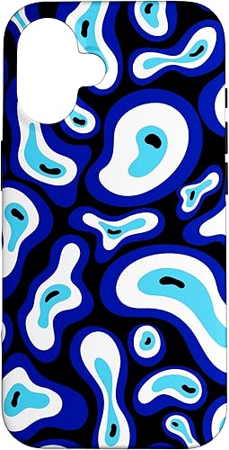 Miniatura 31 de Funda para iPhone 15 Pro Evil Eye Turkish Groovy Swirl Pattern Good Vibes