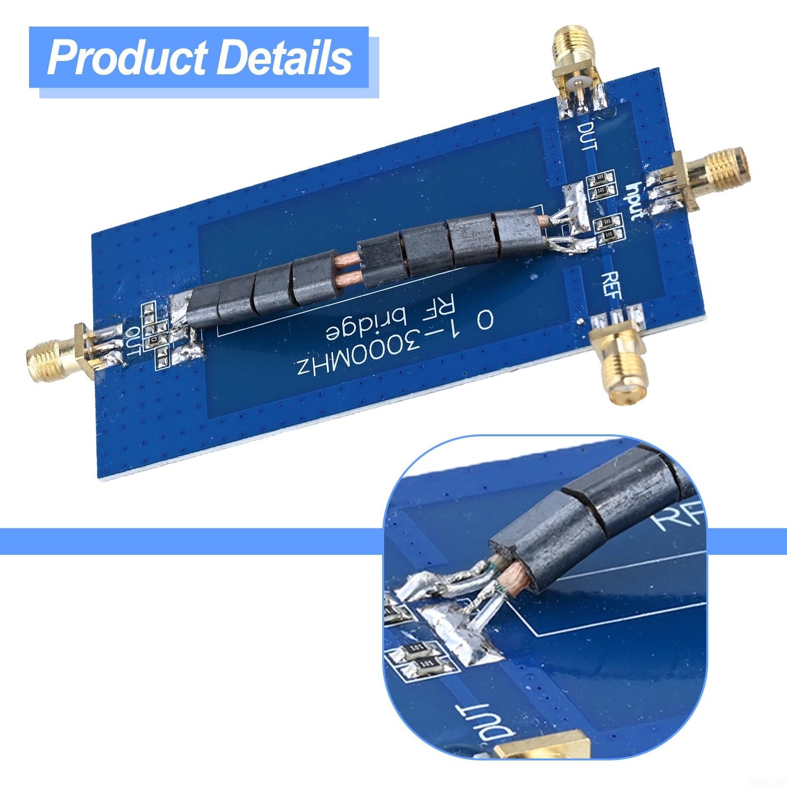 Pont réfléchissant RF SWR, carte d'antenne SWR avec connecteur SMA compatible avec coupleur directionnel