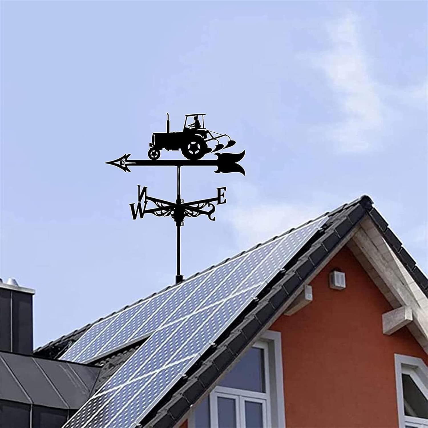 Weathervane ファームトラクターオーナメントメタルウェザーベーン風向計シーンガーデン風向計防錆コーティング付き