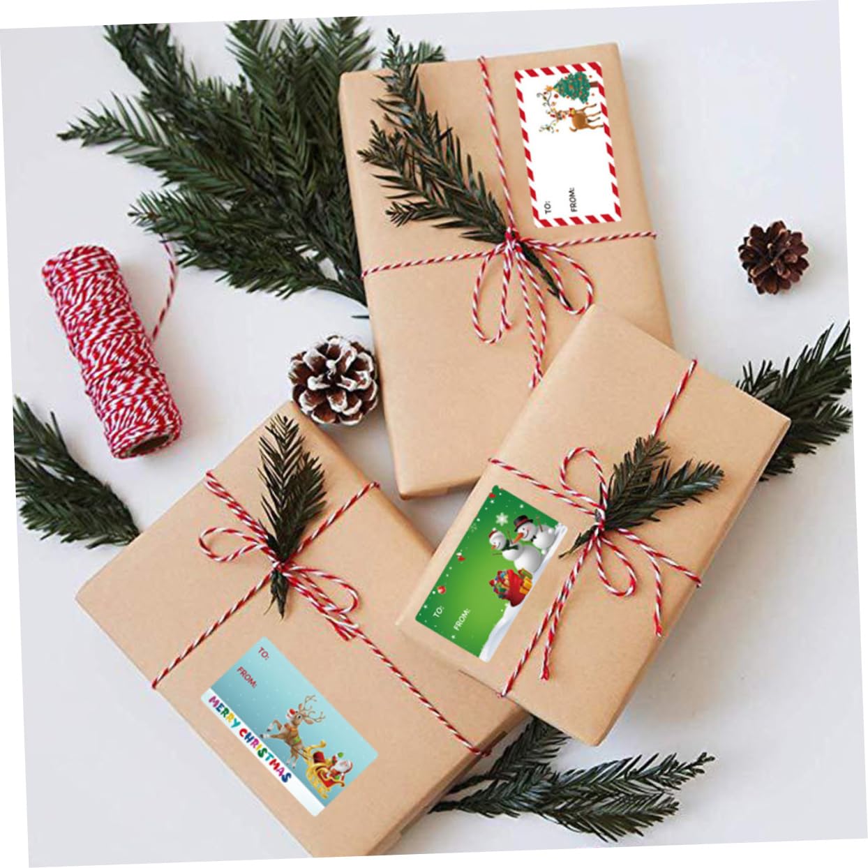 SHINEOFI 2 Set Adesivi Natalizi Etichette Adesive Autoadesive Etichetta Adesiva Per Natale Etichette Adesive Natalizie Natale Fai Da Te 2 * 2