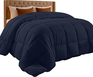 Utopia Bedding Comforter King Size, Duvet Insert, Navy, 90 x 102 Inches | Soft and Fluffy Down Alternative Bed Comforter, All Season, Breathable, Corner Tabs, Box Stitched, Durable, Machine Washable - Amazon product rated Grade A