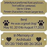 Vista 10 de Placa de identificación de metal grabada personalizada, placa de nombre personalizada, placas de grabado láser personalizadas de metal cepillado