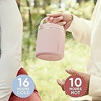 Vista 6 de Hydrapeak Tarro de comida de acero inoxidable con aislamiento al vacío de 25 onzas para comida caliente y fría, recipiente de boca ancha a prueba