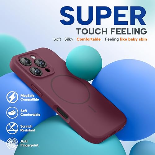 Miniatura 968 de Miracase Funda diseñada para iPhone 13 Pro Max con protector de pantalla, [forro de microfibra suave antiarañazos], funda protectora de silicona