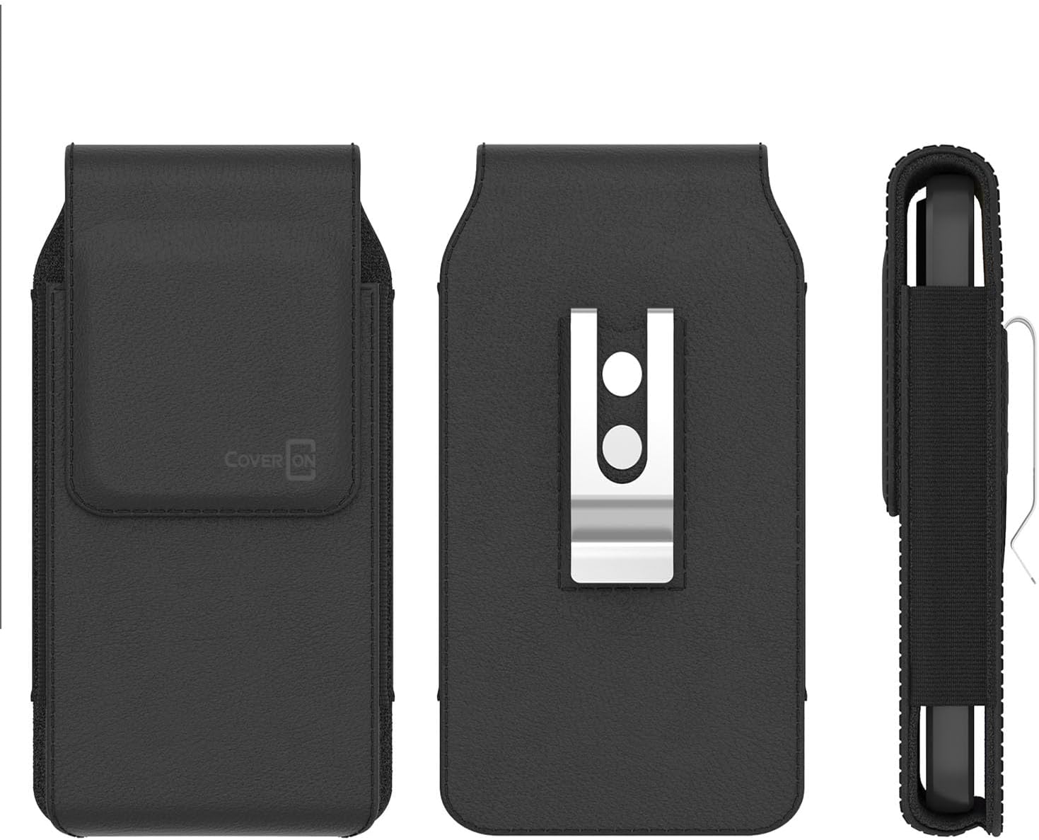 CoverON Holster for Google Pixel 10 9 Pro XL 9a / 8 Pro 7 Pro 6 Pro/Pixel 7 6 5A 4A 4 XL, Cell Phone Case Belt Clip Magnetic Close Carrying Vertical Leather Pouch (Fits with Otterbox or Any Case on) - Image 6