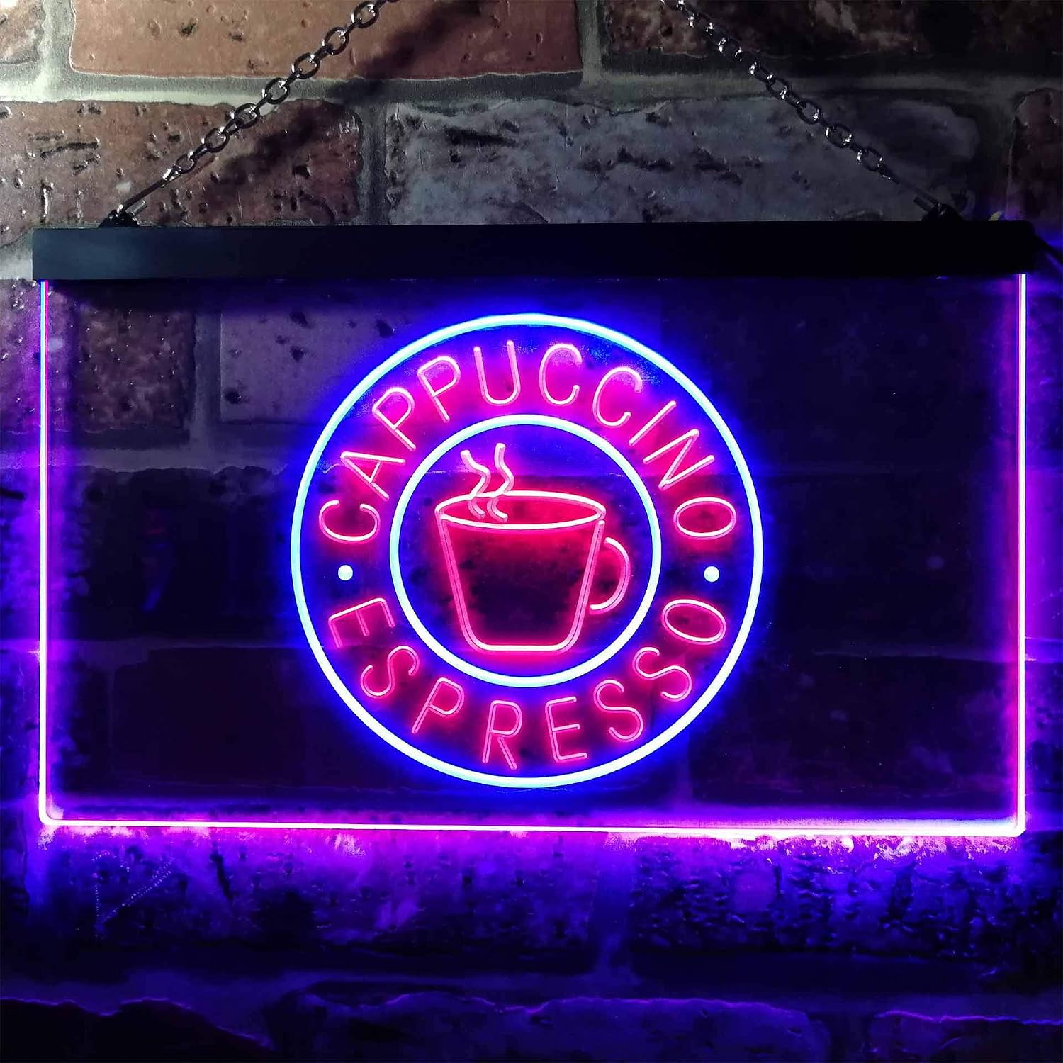 ADVPRO Cappuccino Espresso Coffee Dual Color LED Neon Sign Blue & Red 24" x 16" st6s64-i0329-br