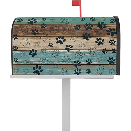 Oversized Dog Paws Prints Mailbox Wraps