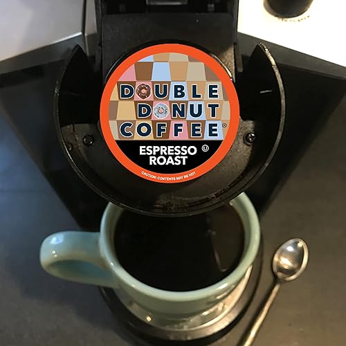Miniatura 177 de Double Donut Coffee Paquete variado – Cápsulas de café reciclables con sabor a una sola porción, 24 unidades para cafeteras Keurig K-Cup