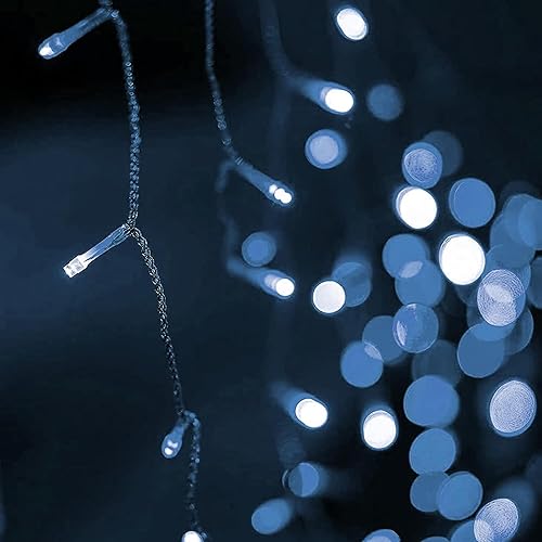 Miniatura 6 de Dazzle Bright Luces de Carámbanos de Navidad, 88.5 pies, 1080 LED, 8 modos, Luces de Cortina de Hadas con 180 gotas, Cadena de Luces de Navidad para