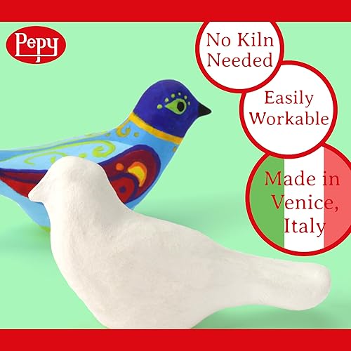 Miniatura 7 de Pepy Arcilla europea de alta calidad para modelado de secado al aire, barra negra de 1.1 libras, fácil de usar, endurecedor al aire y arcilla que no
