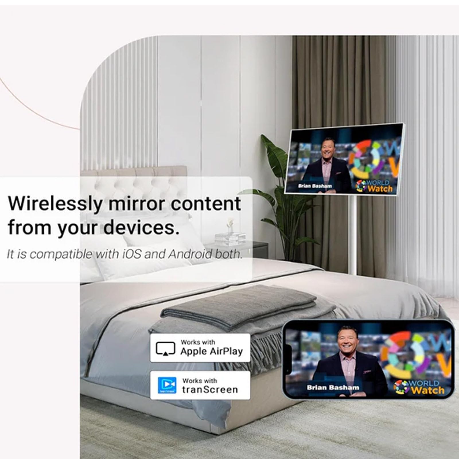 Smart TV portátil con ruedas de 22/32 pulgadas 22in-6+128G-white