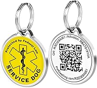 Vista 1 de Pet Dwelling Etiqueta de identificación de código QR de animal de servicio - Etiquetas de perro de servicio acceso instantáneo al perfil en línea