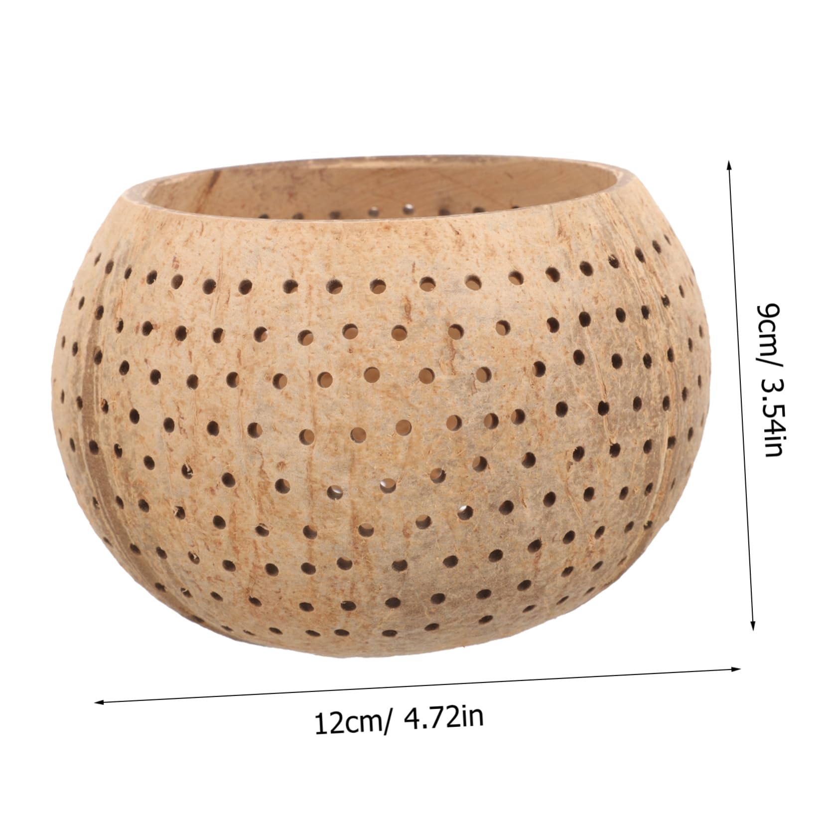 VINTORKY Modern Coconut Shell Scented Candle Bowl Decorative Plate Holder Hollow Storage Bowl