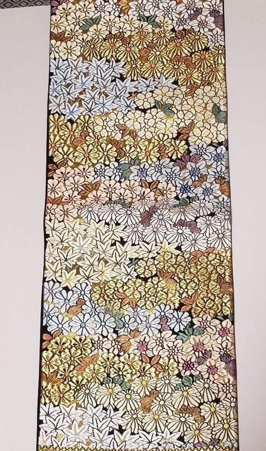 Amazon.co.jp: 能衣装 唐織 袋帯『 山城機業謹製 別誂』 春カスミ春秋 