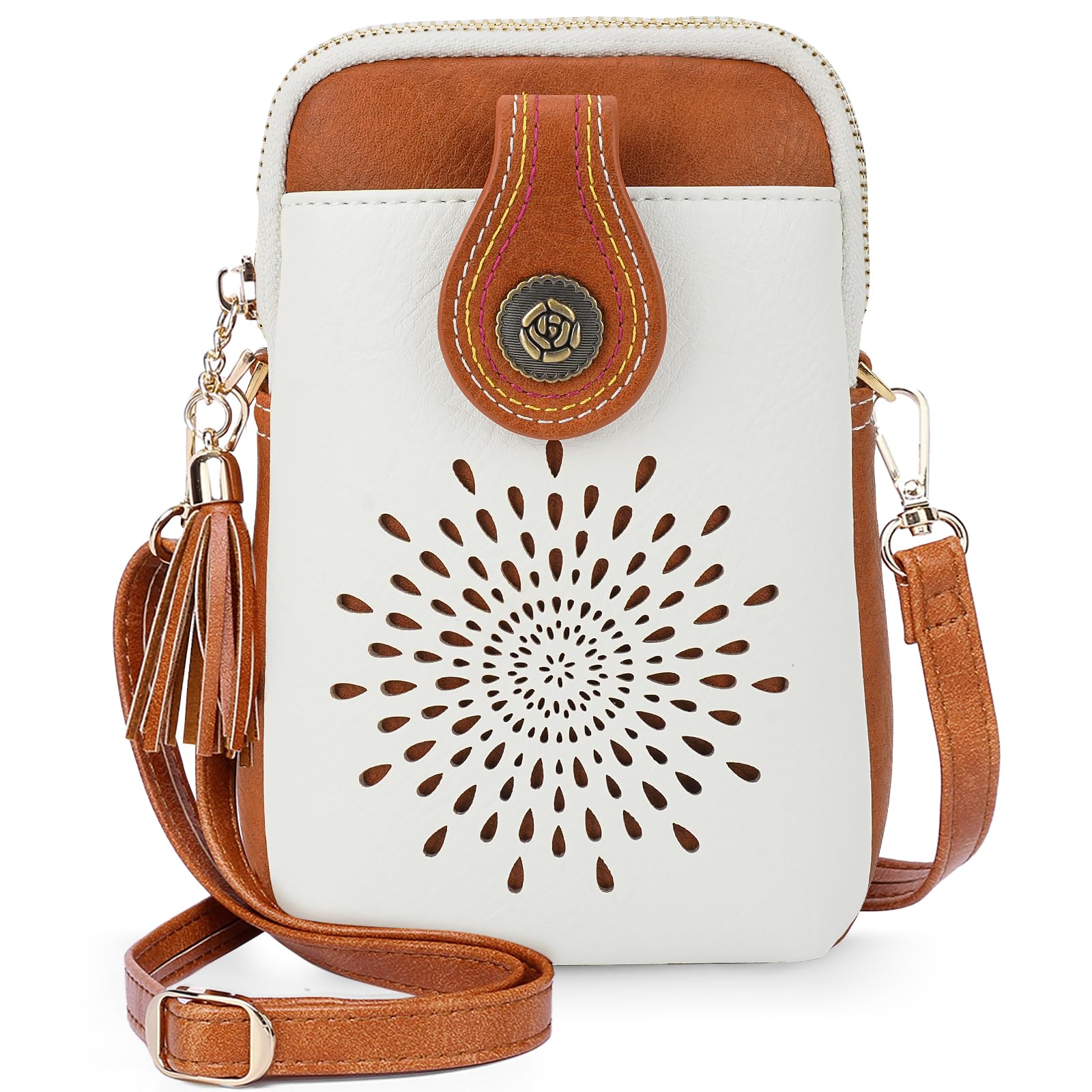 APHISON Small Crossbody Bags for Women Trendy, Leather Crossbody Phone Purses Handbags with Adjustable Strap