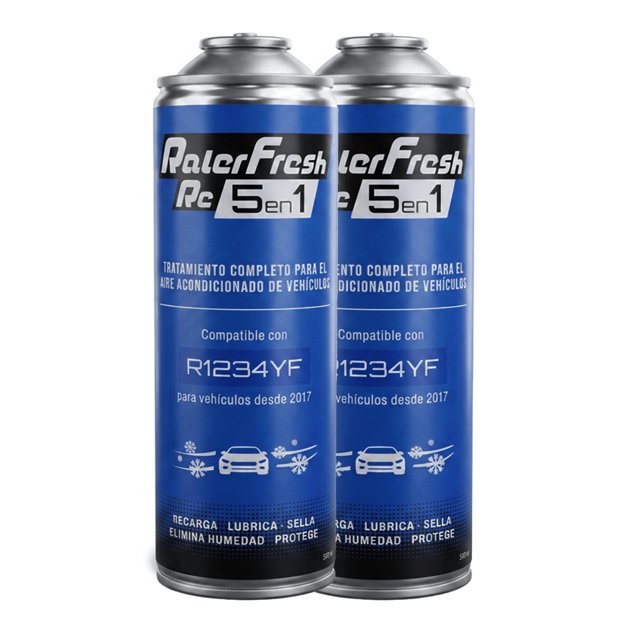 Ralerfresh RC 5 en 1 - Recharge Climatisation Voiture R1234yf, Gaz Réfrigérant, Colmatant de Fuites, Lubrifiant, Anti-humidité, Entretien Avancé (2 bouteilles RC31 500 ml)