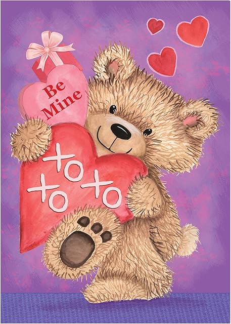 RICUVED Valentines Diamond Painting Kits for Adults Kids, Full Drill Bear Diamond Painting Kits Love Diamond Art Kits 5D Valentines Diamond Arts Pictures Arts Craft for Home Decor (12x16 inch)