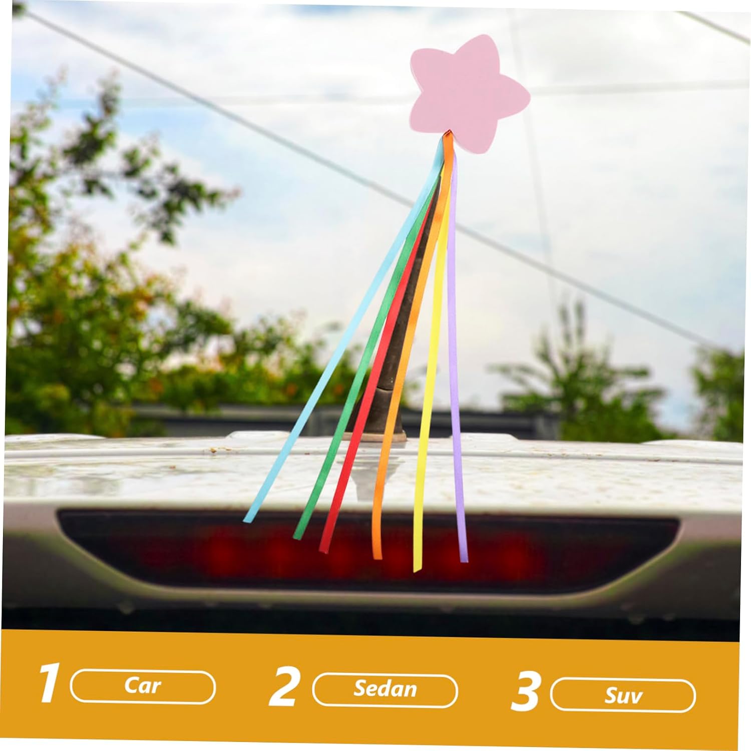 Mikinona 2pcs Car Antenna Toppers Weather-Resistant Decorative Ornaments for Vehicle Roof Unique Fun Accessories for Outdoor Adventures and Daily Drives