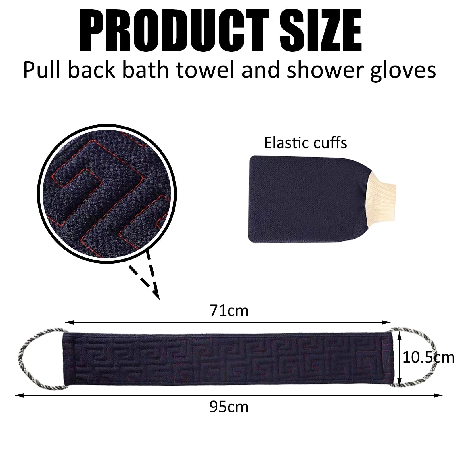 DKDDSSS Back Scrubber for Shower 37 Inches Back Washer with Handles - Image 2