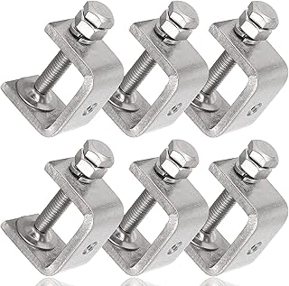 6-Pack Stainless Steel C Clamps Mini 1 Inch