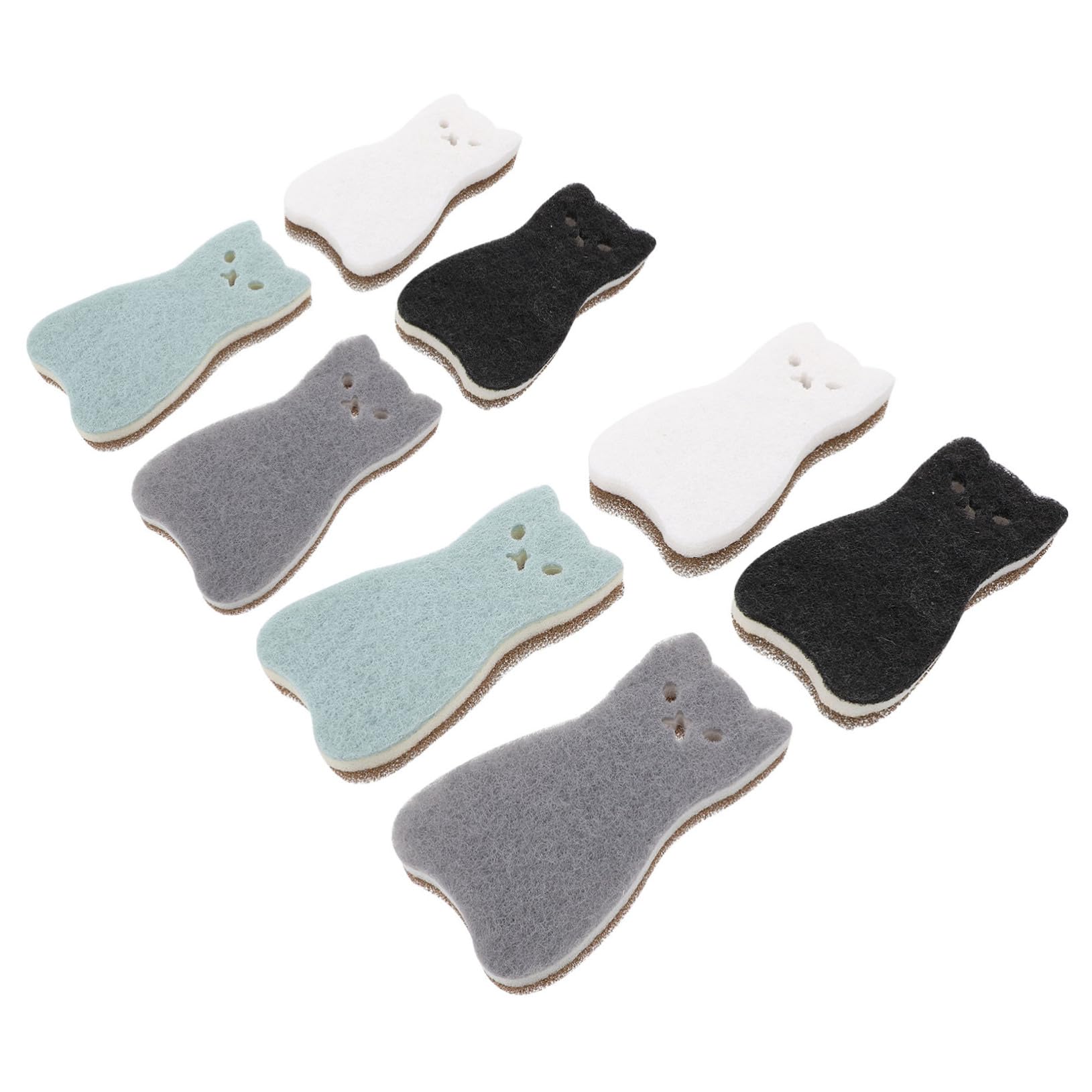 BESTYASH 8 Pack Kitchen Cleaning Sponges Non Stick Bowl Scrubbers Dish Cleaning Cloths Set