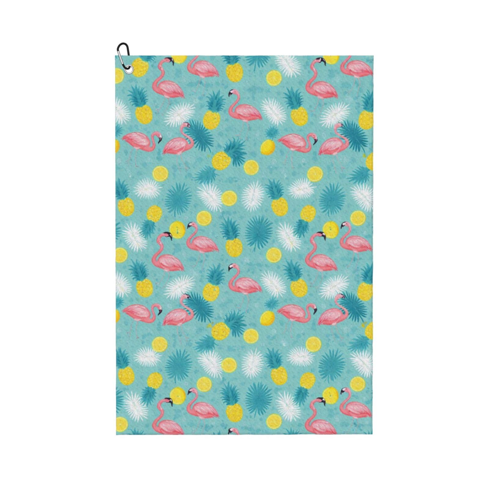 BSDFGSDD Pink Flamingo Pineapples Golf Towel 24 x 16 inches
