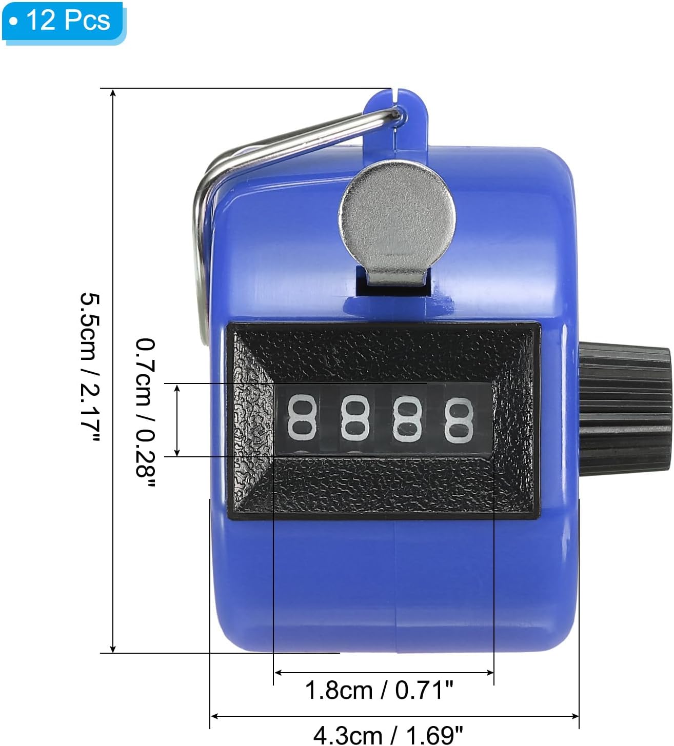 PATIKIL Clicker Counter, Digit Mechanical Handheld Tally Click Pitch Counter for Coaching Knitting, Golf, Lap, Fishing