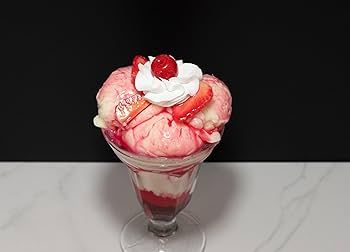 ピンク大好き♡少し小さめのサンデー　食品サンプル　フェイクフード　パステルカラー ピンク大好き♡少し小さめのサンデー 食品サンプル フェイク