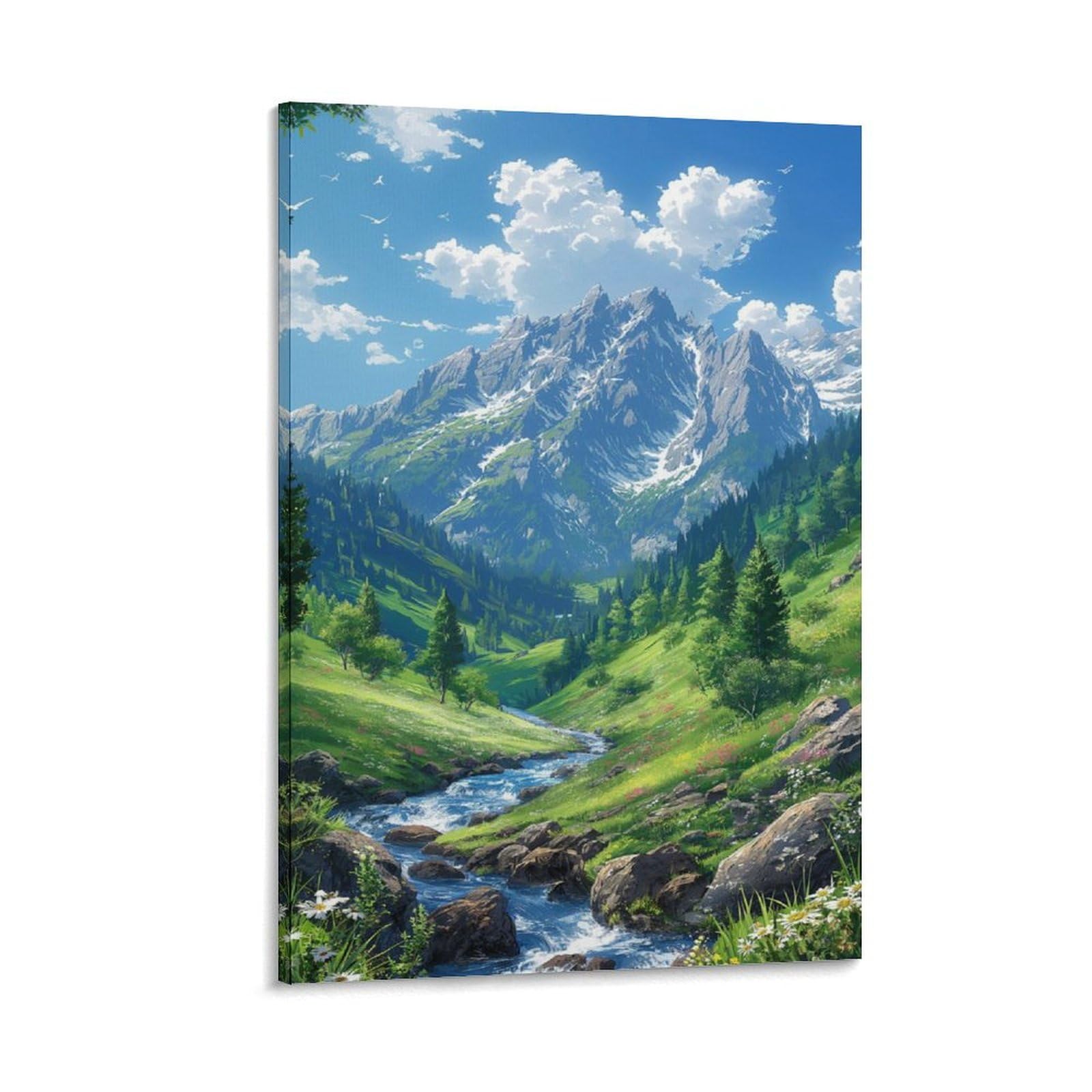 Amazon.co.jp: 自然の風景画 風水 風水風景画 絵画パネル 森 壁掛け