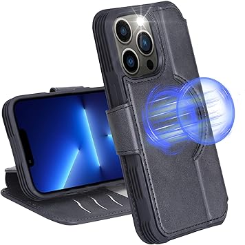 Amazon Co Jp Amazon限定ブランド Magsafe対応 Iphone 13 Pro Max ケース 手帳型 スマホケース Iphone13promax 米軍軍事規格 横置き機能 ワイヤレス充電対応 スキミング防止 Arae アイフォン13 プロ マックス6 7インチ 21新型 適応用 財布型ケース カバー