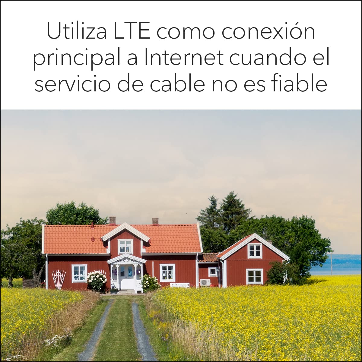 Netgear Módem 4G LTE LM1200, Optimiza la Velocidad en Zonas Donde el Cable, DSL o Internet de Fibra Son limitados o no están Disponibles, Blanco (LM1200-100EUS)