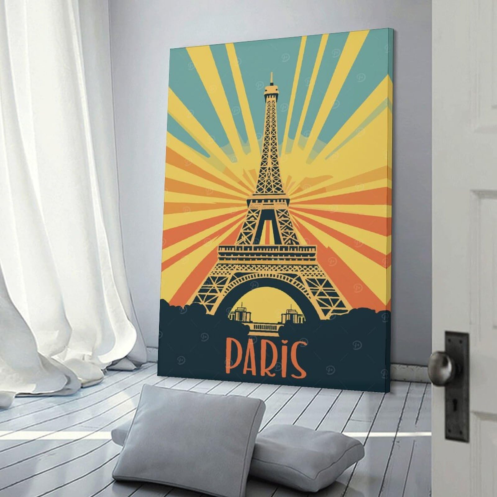 Paris Eiffel Tower Vintage Poster Home Decor Wall Art 20x30inch(50x75cm), for Small Homes, Bedrooms Or Open Spaces, An Easy Choice for New Home Styling
