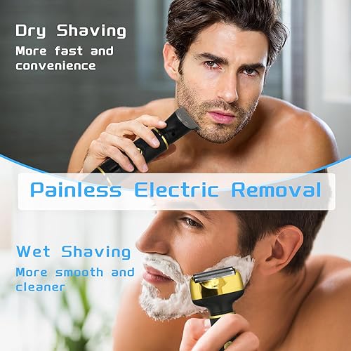 3-in-1 Cordless Electric Razor - Waterproof Wet/Dry Shaver(Black)