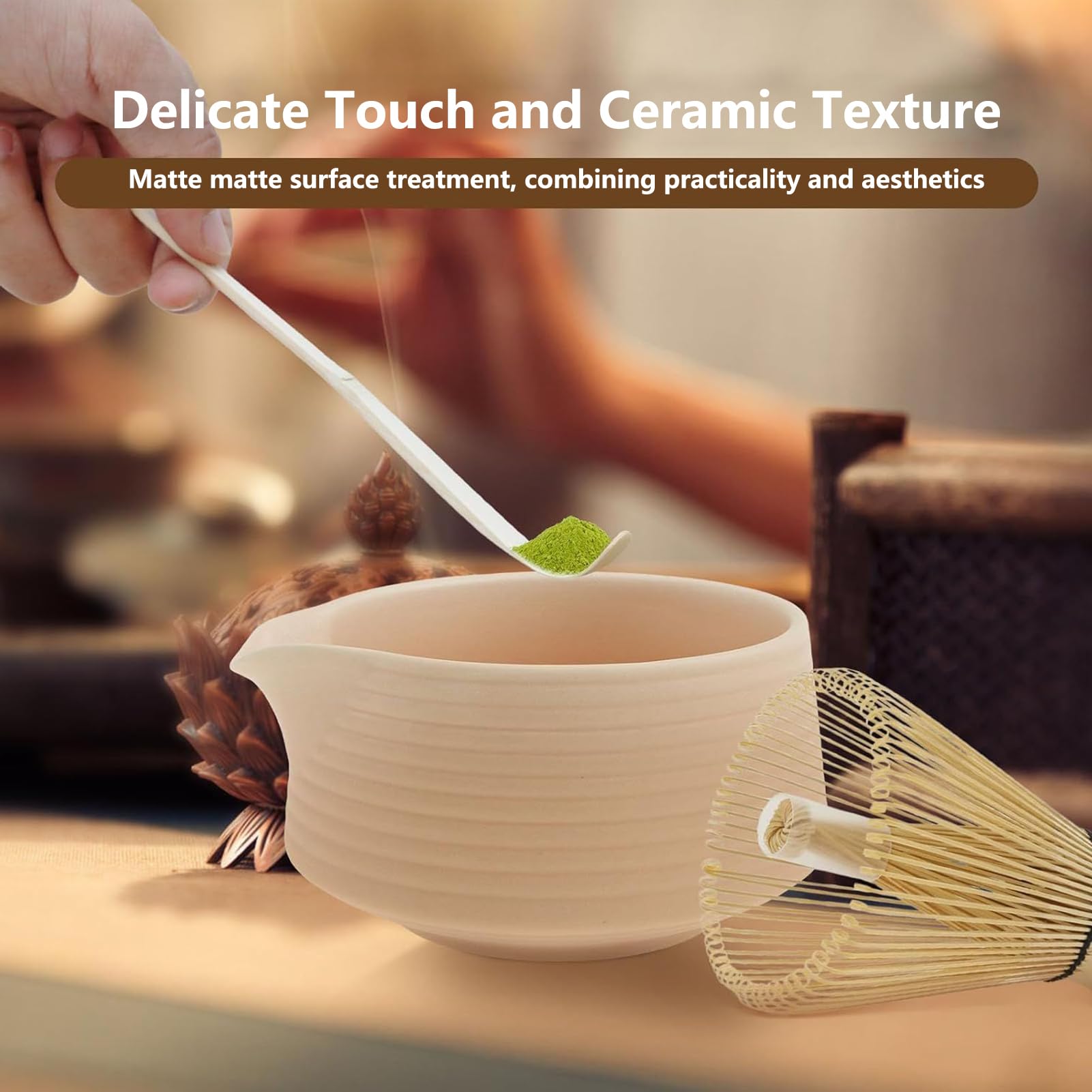 Zestawy Do Matchy 8-Elementowy Zestaw Ceramicznych Miseczek Do Matchy