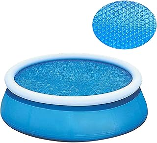 Aquecedor solar para piscina – Capa solar azul de 1,5 m, mantém fora as folhas, detritos e sujeira, conjunto rápido, cobertura térmica para piscina