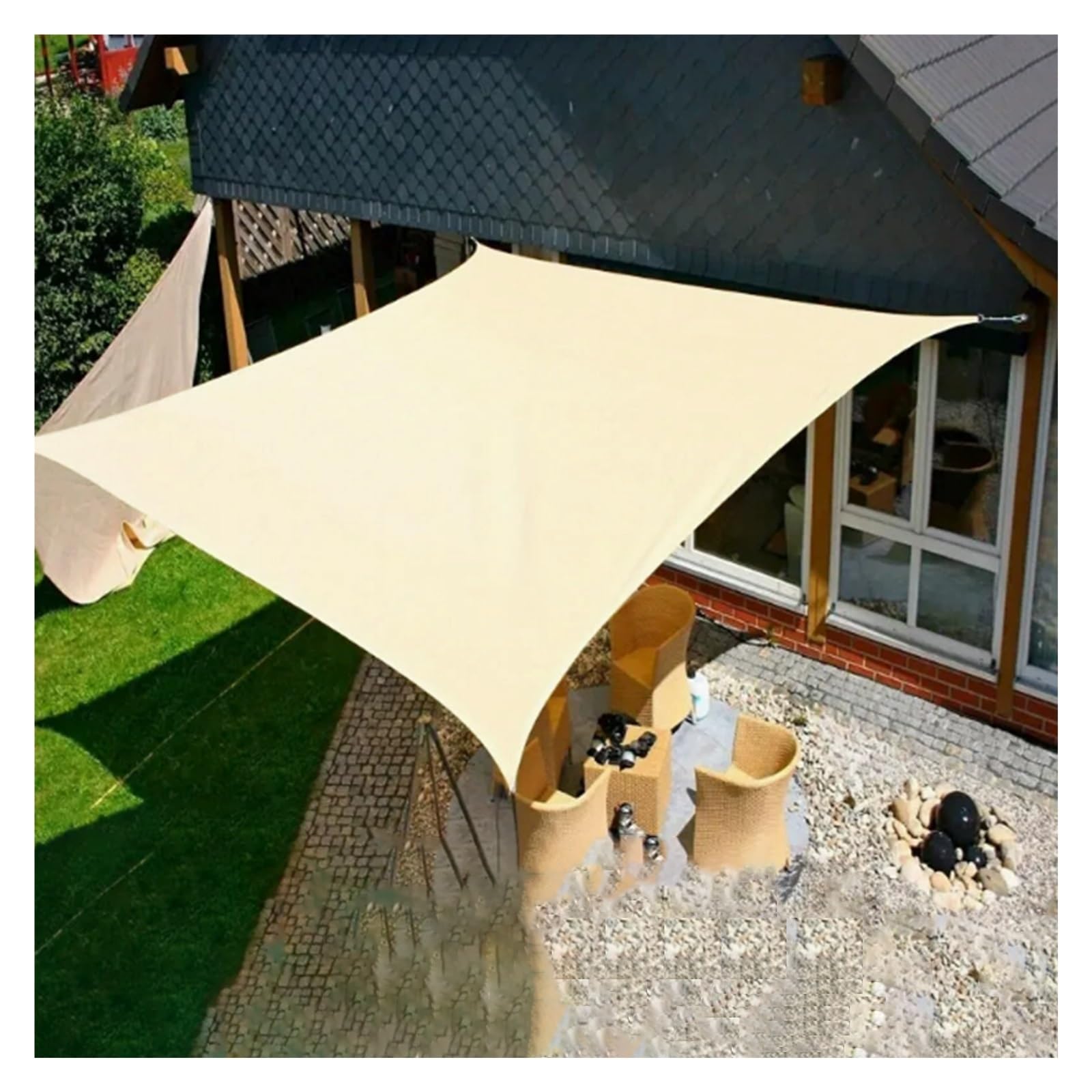 Toile d'ombrage imperméable et rectangulaire 2.5x4.5m haute densité jardin