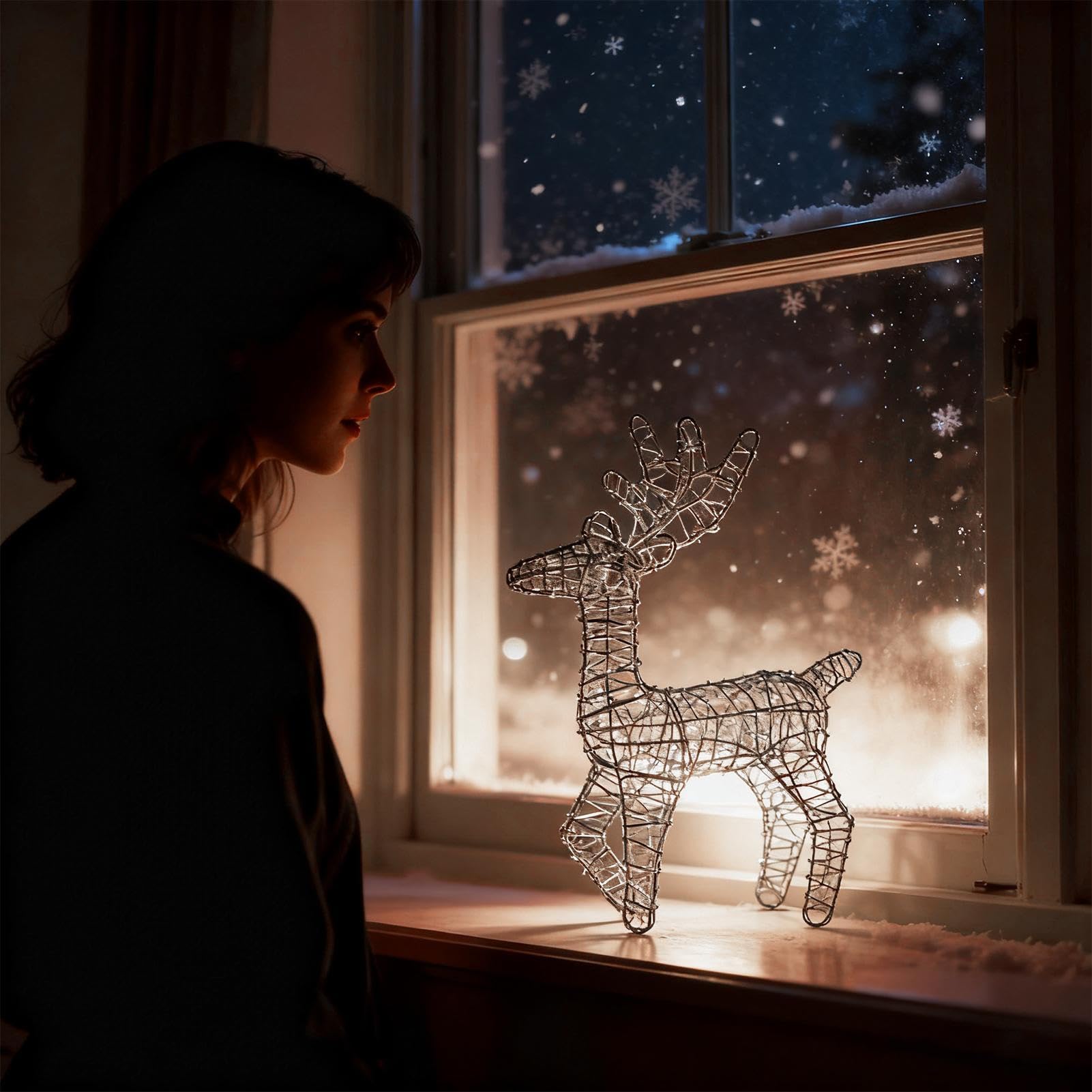 Renne Illuminato Per Il Natale Decorazione Invernale Resistente alla