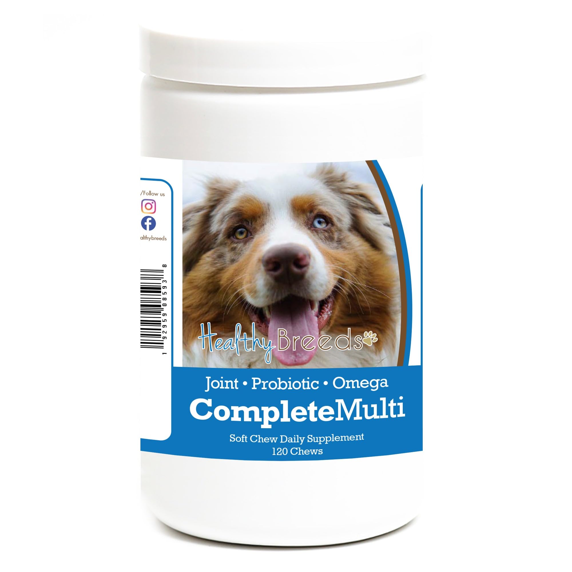 Healthy Breeds Australian Shepherd All In One Multivitamin Soft Chew 120 Count
