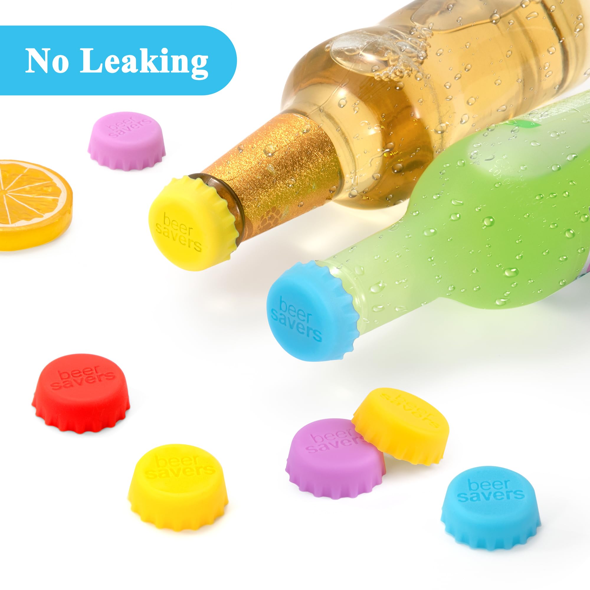 Tapones de Botellas Beer Savers de Silicona Reutilizable 24 Piezas (6 Colores) para Cerveza Champán