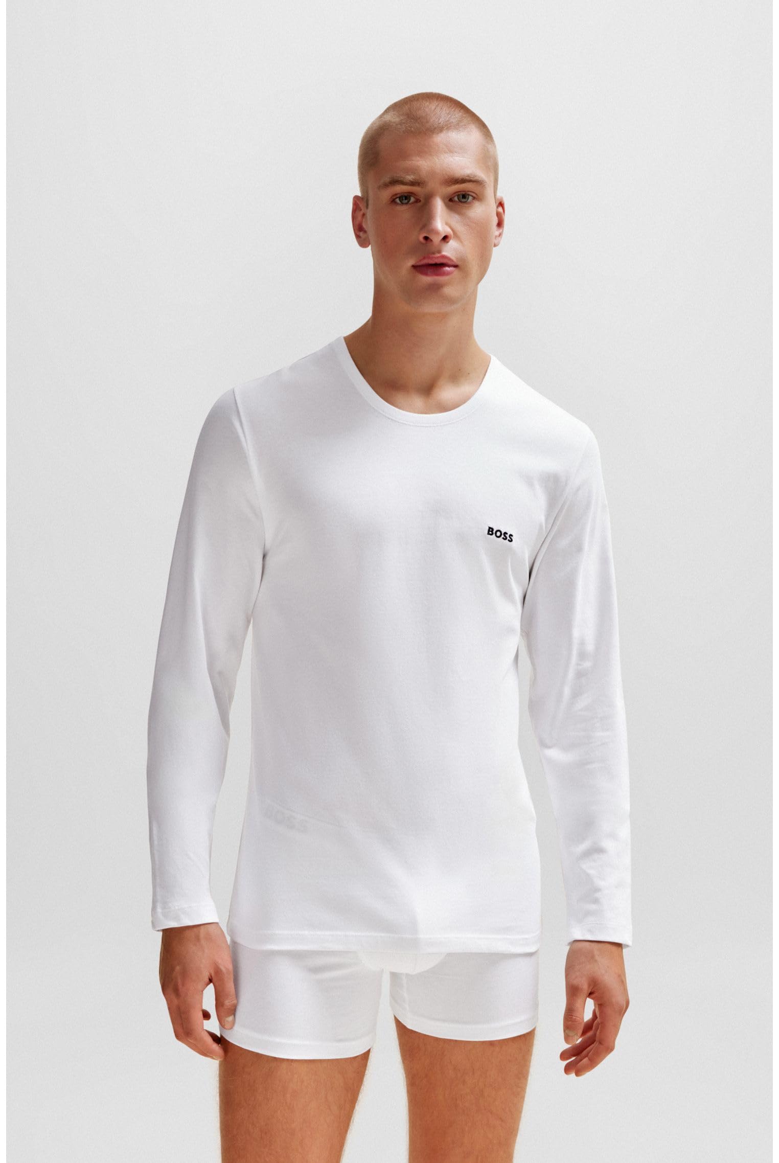Boss Mężczyźni Lsshirtrn 3P Classic Koszulka z Długim Rękawem, Wielokolorowy, L