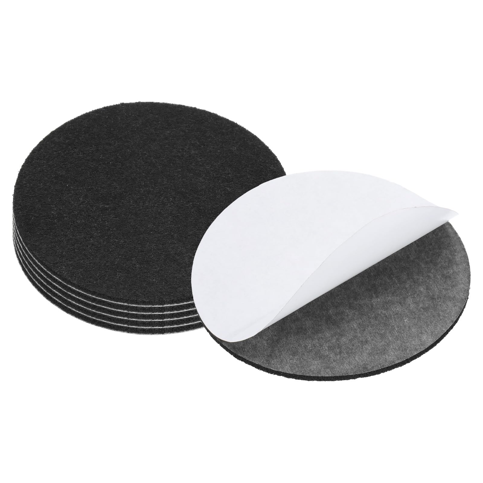 PATIKIL 4 Inch Round Lamp Base Felt Pads (6 Pack) – 3mm Thick Adhesive Anti-Scratch Pads For Furniture & DIY Crafts (Dark Green)