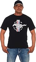 Vista 1 de JH DESIGN GROUP Camiseta Ford Mustang para hombre, color negro, cuello redondo