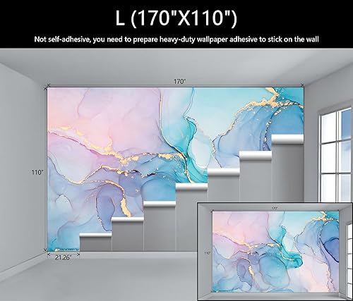 Miniatura 4 de Mural de papel tapiz de mármol, fondo de arte abstracto dorado, mural grande para sala de estar y dormitorio (no es del estilo pelar y pegar)