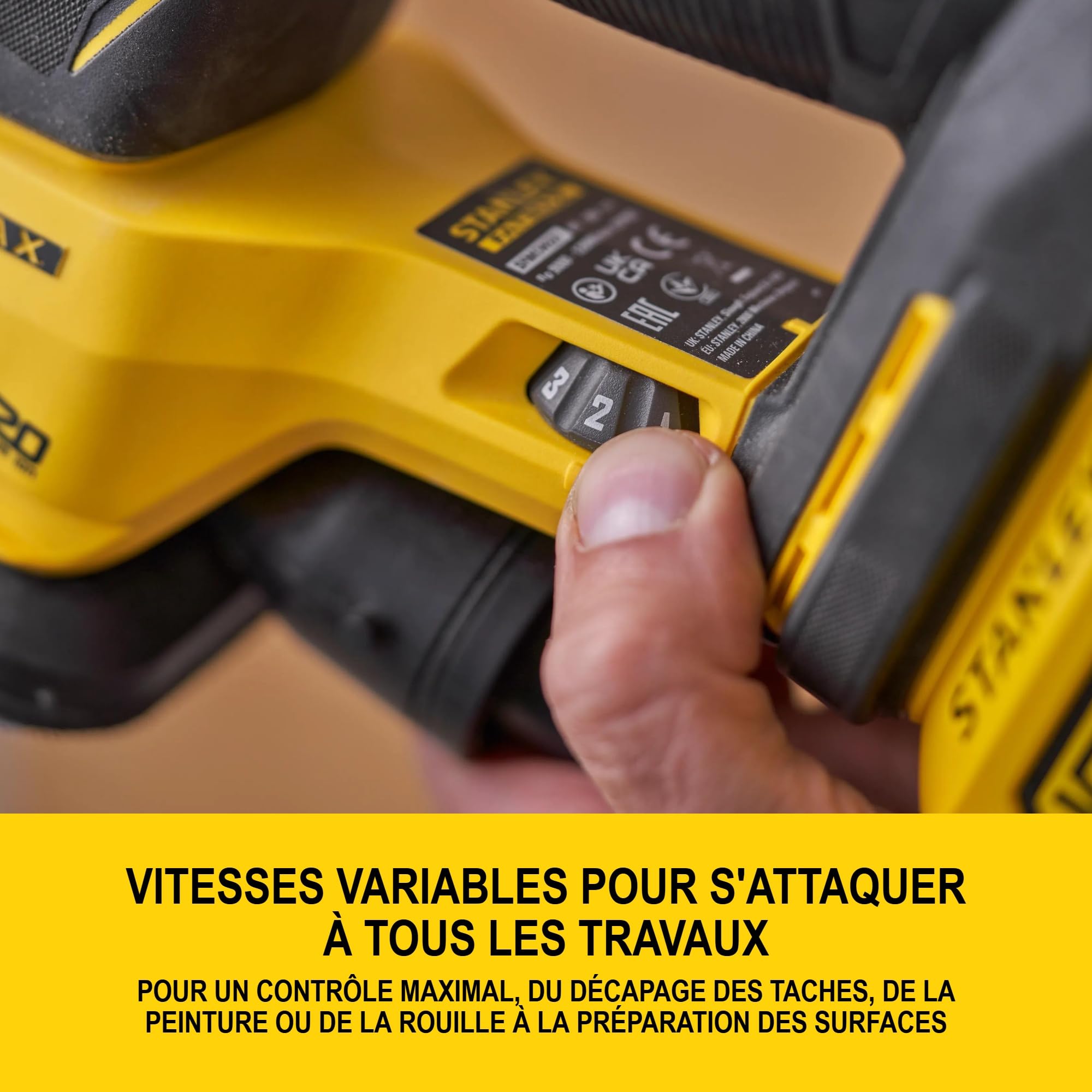 STANLEY FATMAX V20 Ponceuse de détail sans fi lbrushless, SFMCW221B-XJ