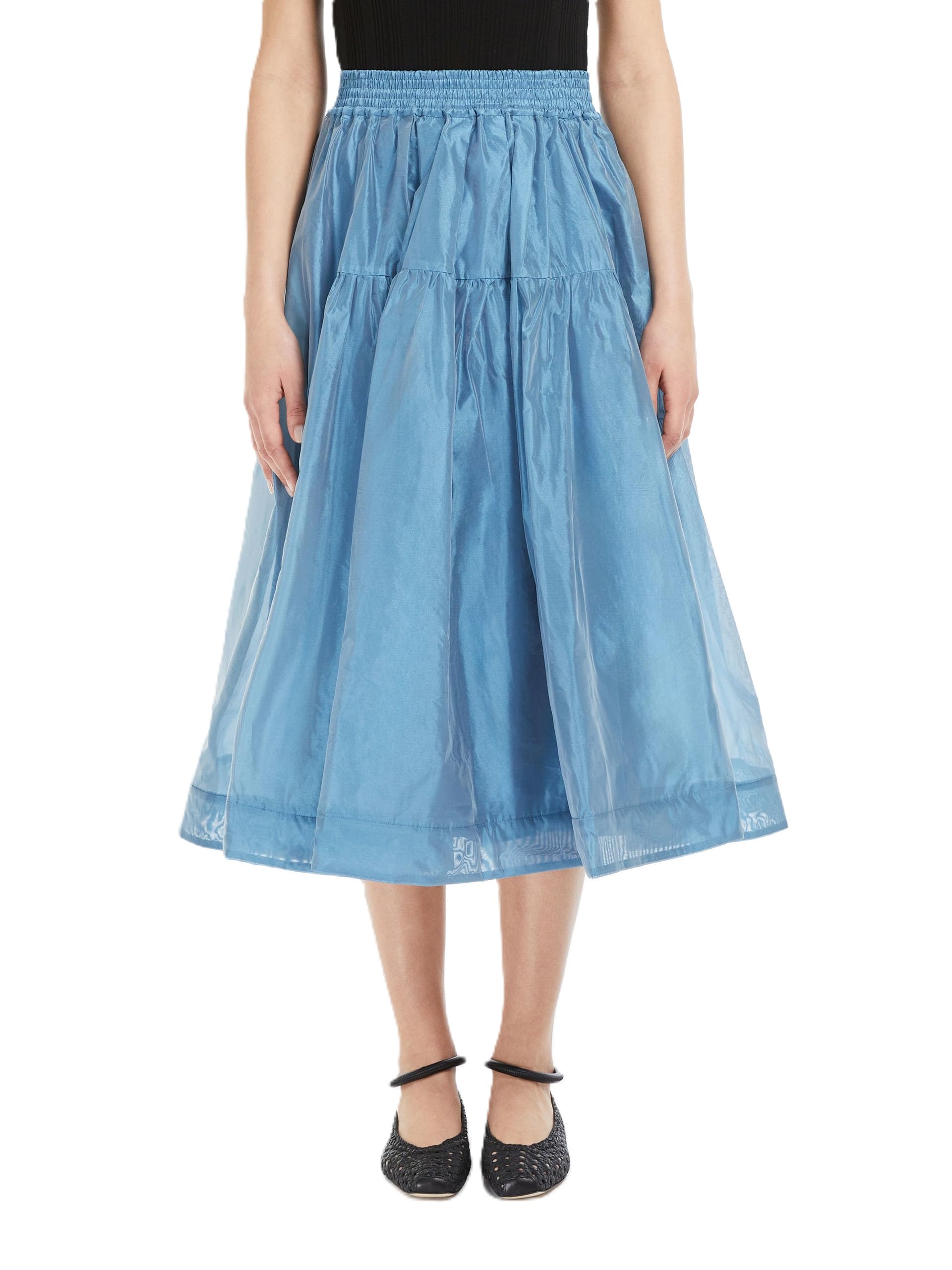 MAX MARA WEEKEND レディース ヴィスコース オーガンジー スカート`ライトブルー` EROS -SKIRT [並行輸入品] MAX
