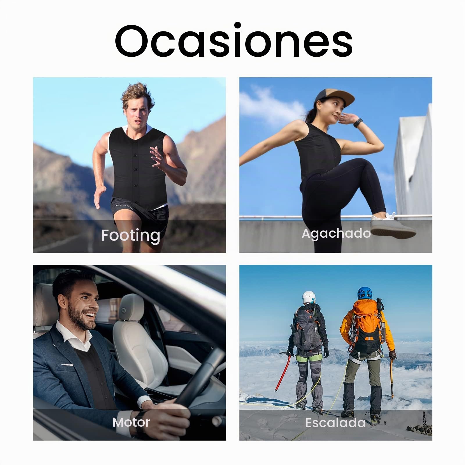 Chaleco de protección antipinchazos para hombre, ajuste delgado, cuello en V, sin mangas, con 5 botones, para policía, protección de seguridad
