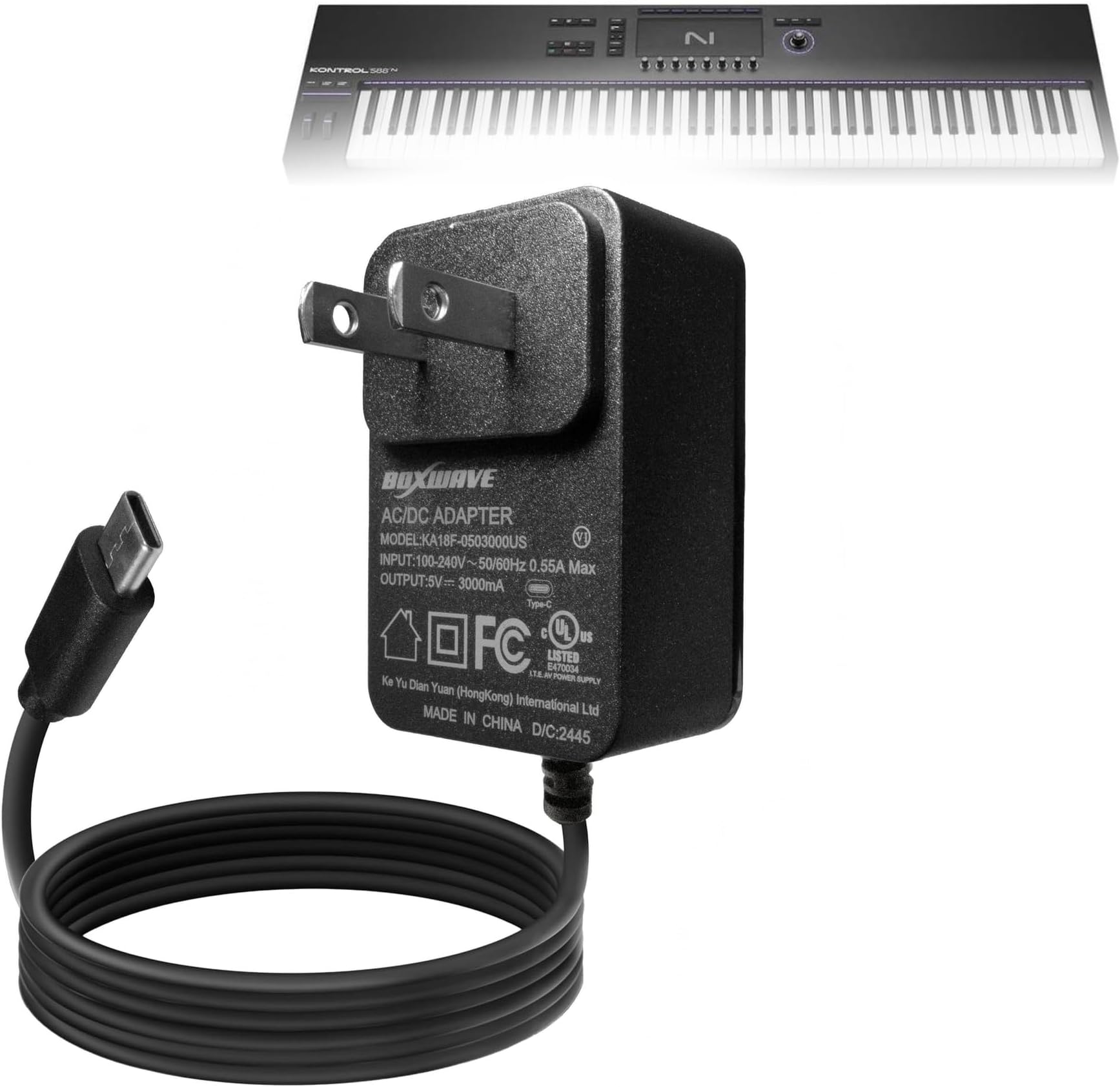 BoxWave Charger Compatible with Native Instruments Kontrol S88 MK3 - Wall Charger Direct (15W), Rapid Charge Your Device with Built-in 3ft Cable